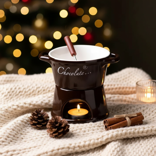 Fondue marrón navideño